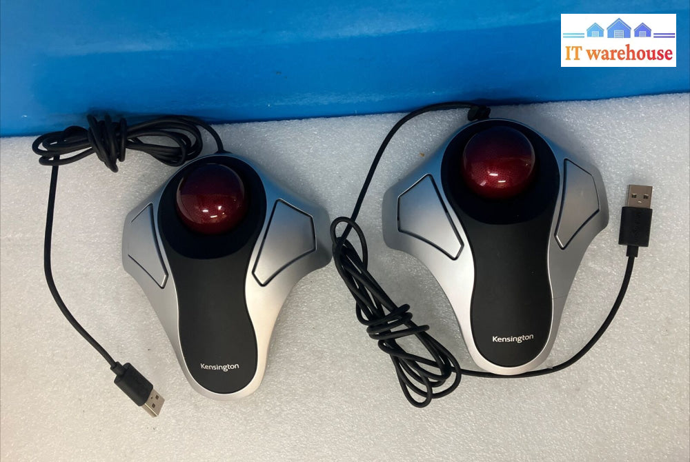 2X Kensington Orbit Optical Marble Trackball Wired Usb Mouse M01591 *Tested* ~