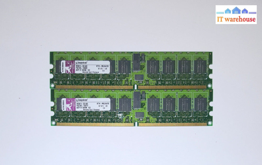 2X Kingston Kth-Mlg4/2G 1Gb Ddr2 Pc2-3200 240Pin Ecc Server Memory @@@