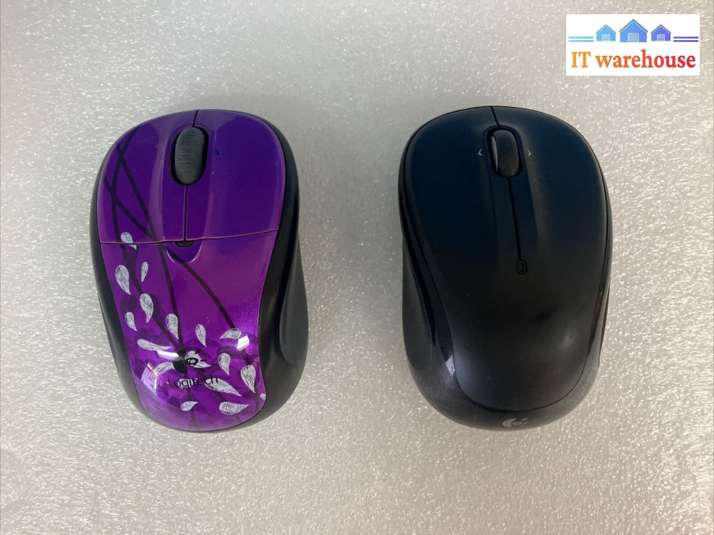 2X Logitech M310 / M325 Wireless Mouse With 2 Usb Receivers *Tested/Working* ~