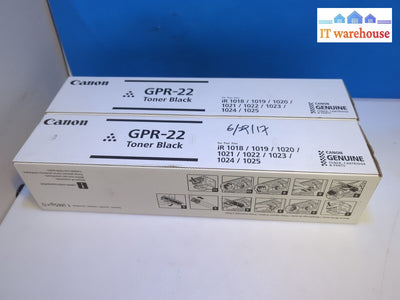 2X New Canon Gpr-22 Black Toner 0386B003Aa For Selected Imagerunner