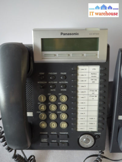 2X Panasonic Kx-Nt343 Kx-Nt343X-B Backlit Lcd Display 24 Button Ip Phones -