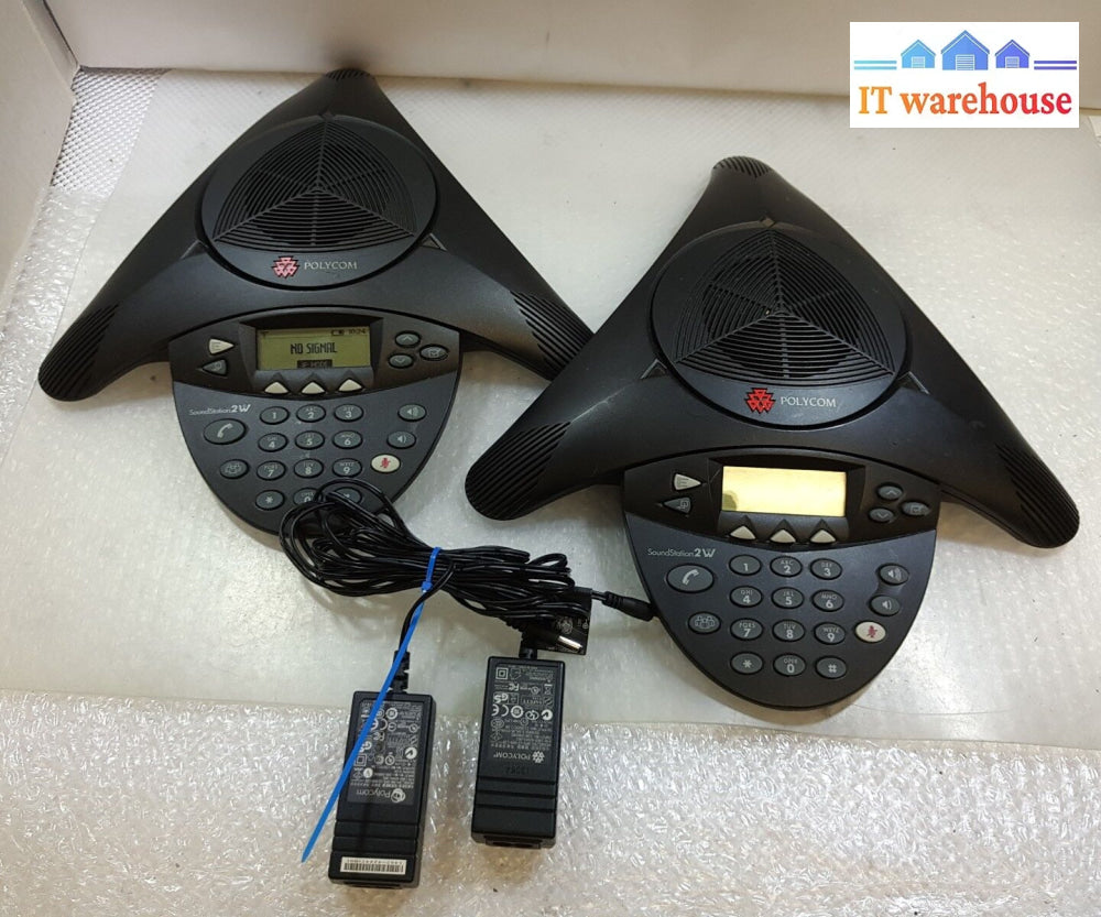 * 2X Polycom Soundstation 2W 2201-67800-022 (With Ac Adapters) @@@