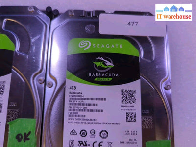 2X Seagate Barracuda 3.5’’ Sata 4Tb Internal Hard Drive - St4000Dm004 Tested