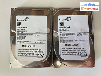 ~ 2X Seagate Constellation.2 St91000640Ns 1Tb 2.5” Hard Disk Drive