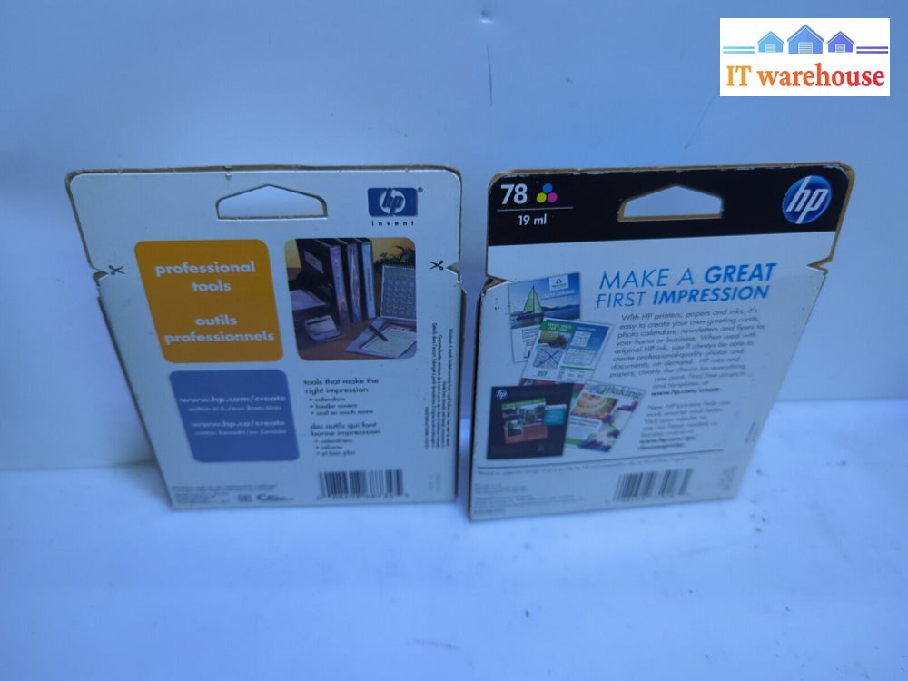 - 2X Sealed Hp 78 Large Tri-Color Ink Cartridge (Expired)