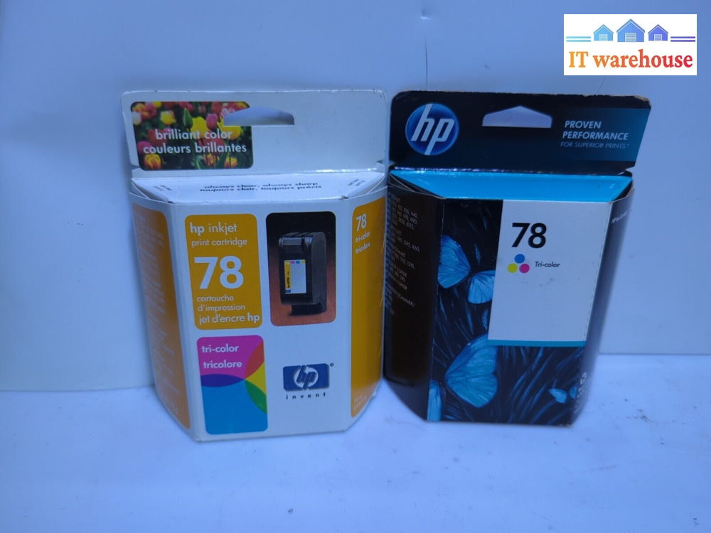 - 2X Sealed Hp 78 Large Tri-Color Ink Cartridge (Expired)