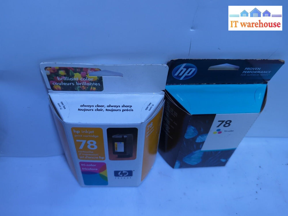 - 2X Sealed Hp 78 Large Tri-Color Ink Cartridge (Expired)