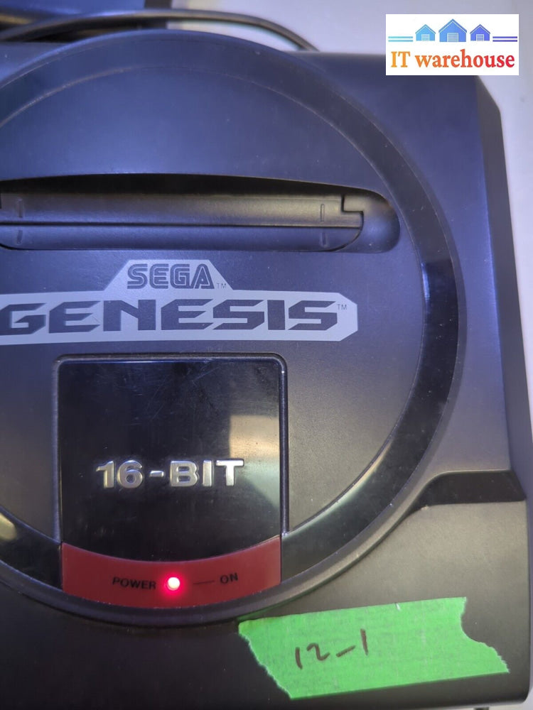 2X Sega Genesis 16-Bit Mk-1601-22 Console With One Adapter/Controller (As Is) -