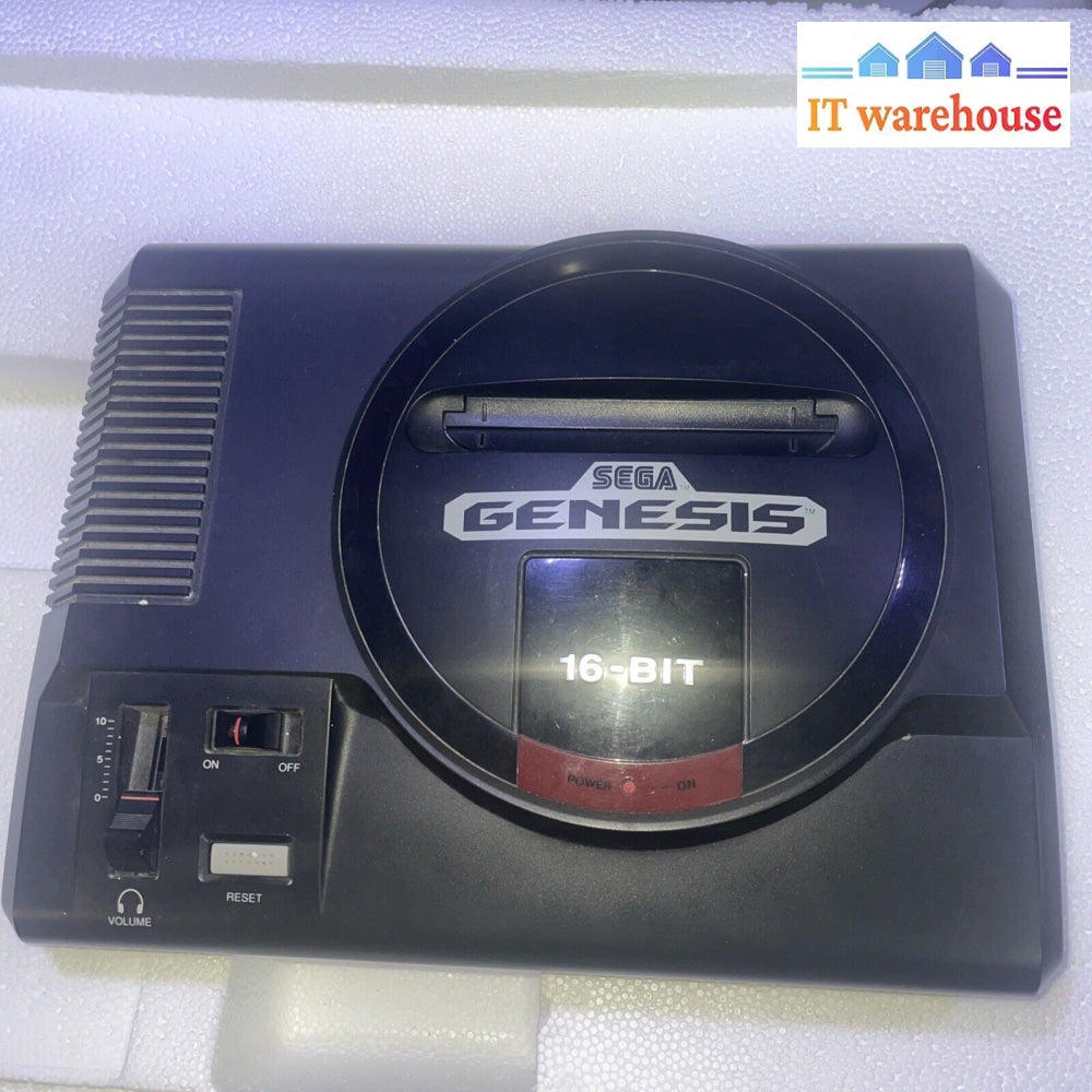 2X Sega Genesis 16-Bit Mk-1601-22 Console With One Adapter/Controller (As Is) -