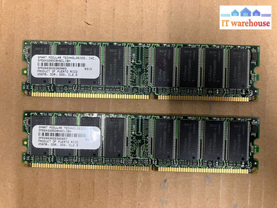 ~ 2X Smart Modular Sm5643285D8N6Clibh Hp 256Mb Pc2700U 333Mhz Ddr1 Memory Ram