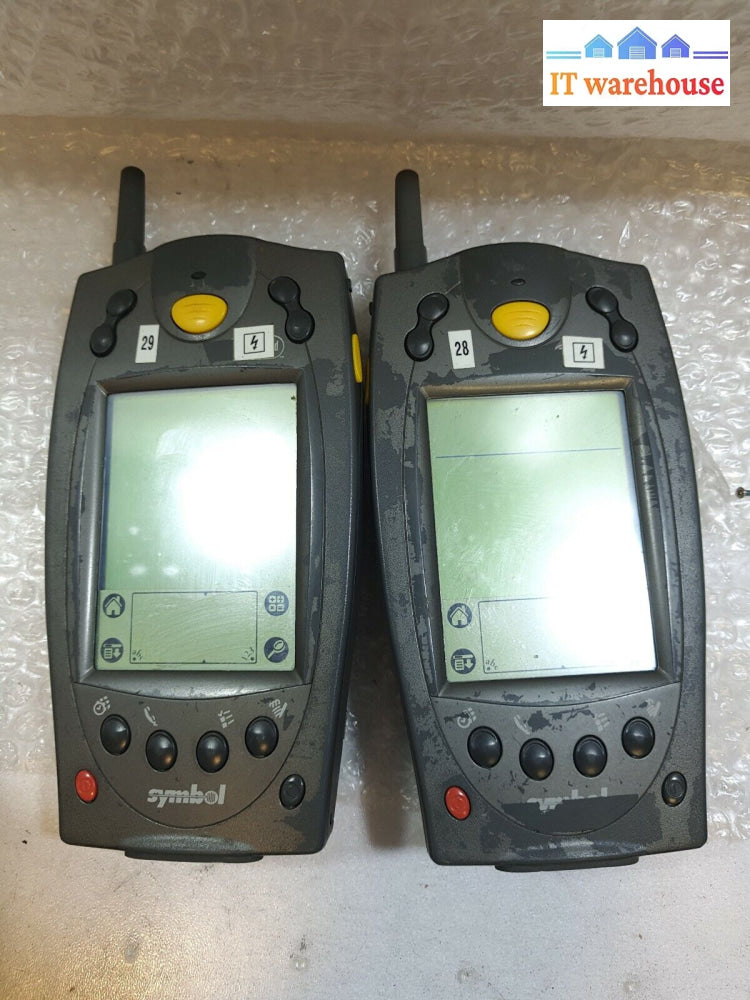 - 2X Symbol Handheld Barcode Scanner Spt1733 With Battery (No Power As Is)