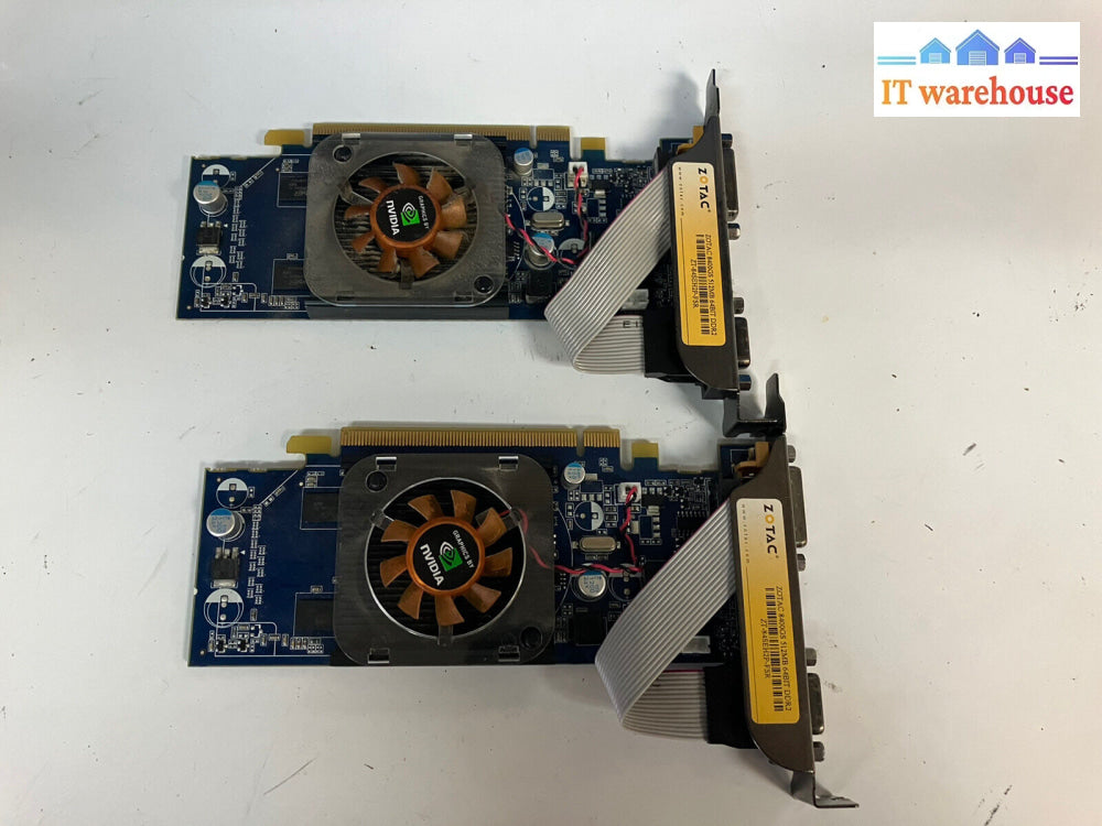 ~2X Zotac Nvidia Geforce 8400Gs 512Mb 64Bit Ddr2 Vga/Dvi/S-Vid Graphics Card Gpu