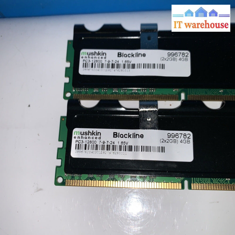 (2X2Gb) 4Gb Mushkin Blackline 996782 Enhanced Pc3-128007-9-7-24 1.65V Memory