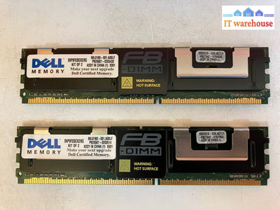 ~ 2X4G Dell Poweredge Ddr2 Pc2-5300F Ecc Fbdimm Snp9F035Ck2/8G Server Memory Ram