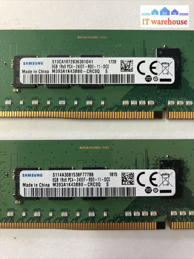 (2X8Gb) Samsung Ddr4-2400 Pc4-19200 Ecc Rdimm Server Memory M393A1K43Bb0-Crc0Q ~