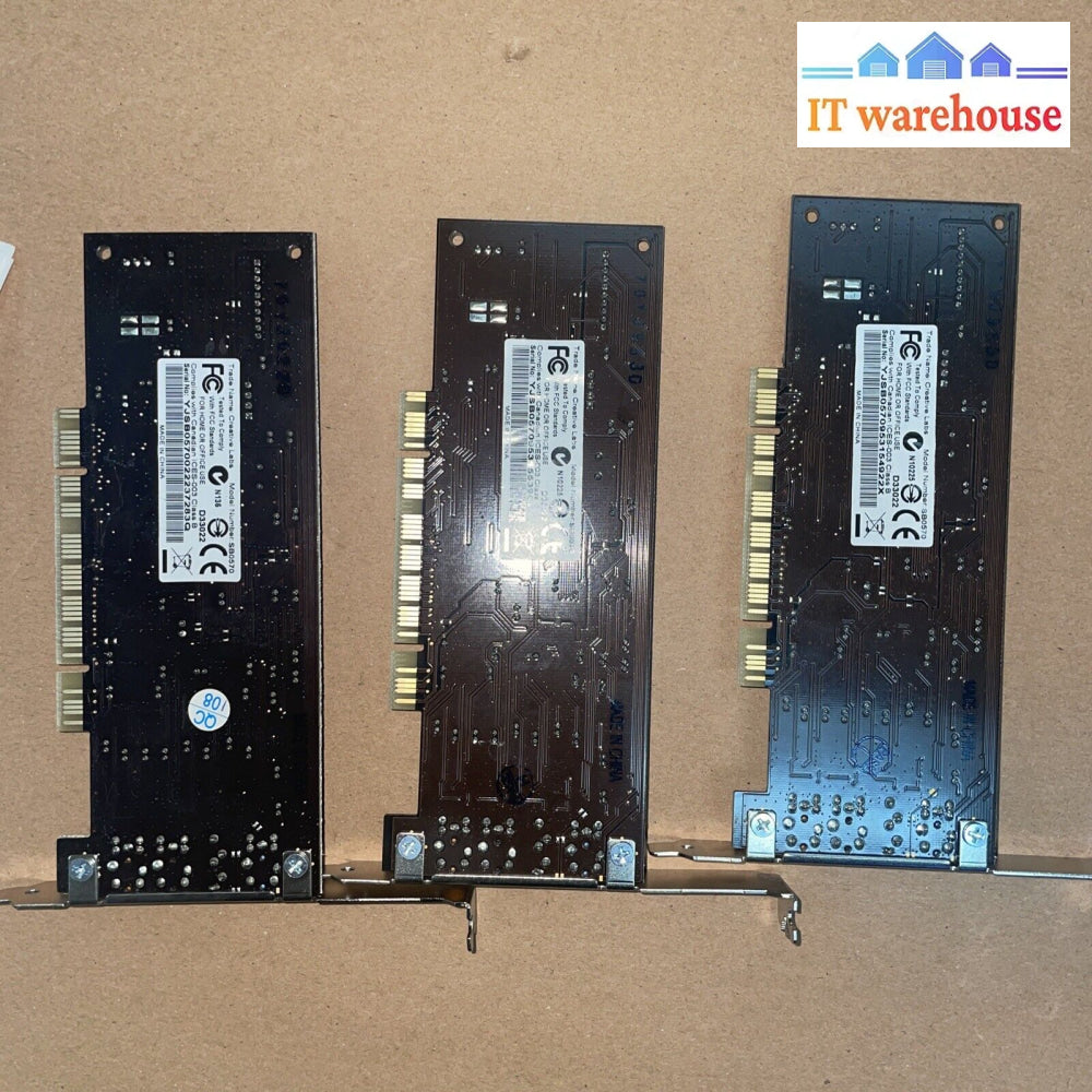 3 X Creative Labs Sb0570 Sound Blaster Audigy Sound Audio Card Full Height