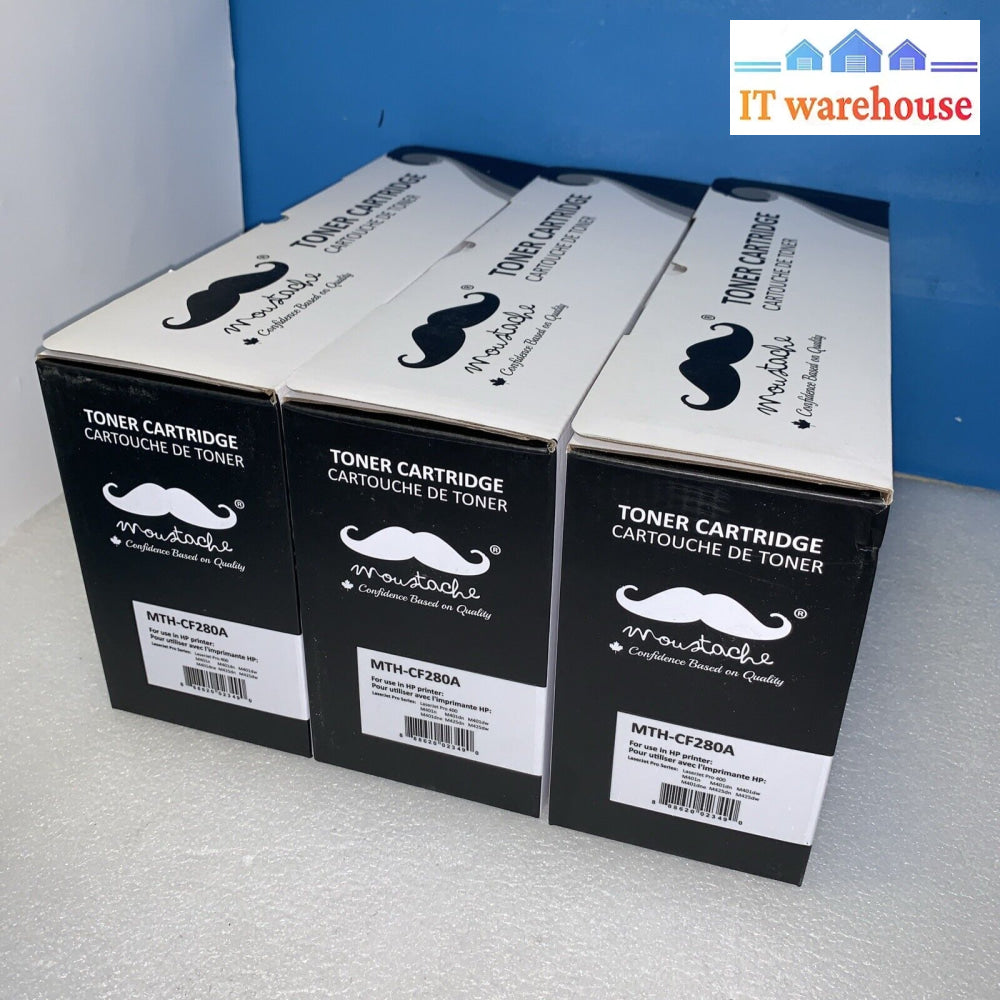 3 X Hp Laserjet Pro 400 Mfp M425Dn M425Dw M401Dw Cf280A 80A Toner Cartridge