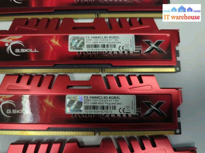 32Gb (4Gbx8) G. Skill Pc3-10666 Ddr3-1333 Desktop Memory F3-10666Cl9D-8Gbxl -