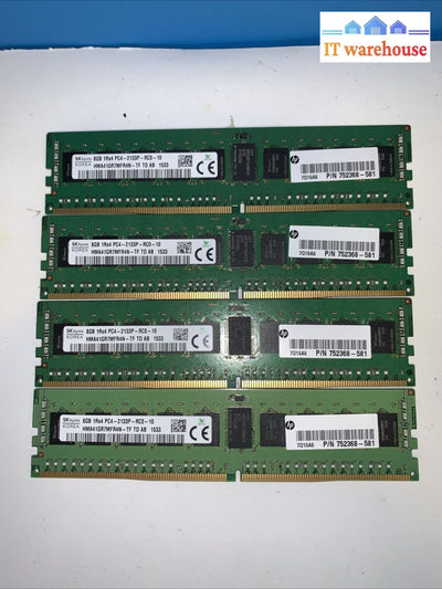 32Gb = 4X 8Gb Sk.hynix 1Rx4 Pc4-17000 Ddr4-2133 Ram Memory Hma41Gr7Mfr4N-Tf