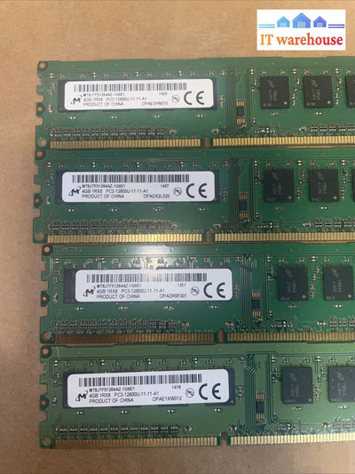 32Gb=8×4Gb Mt8Jtf51264Az-1G6E14Gb 1Rx8 Pc3-12800U-11-11-A1