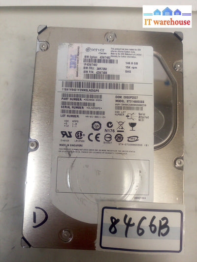 * 39R7350 Ibm 146.8Gb 15K Sas Hdd St3146855Ss 43W7482 43W7488 @@@