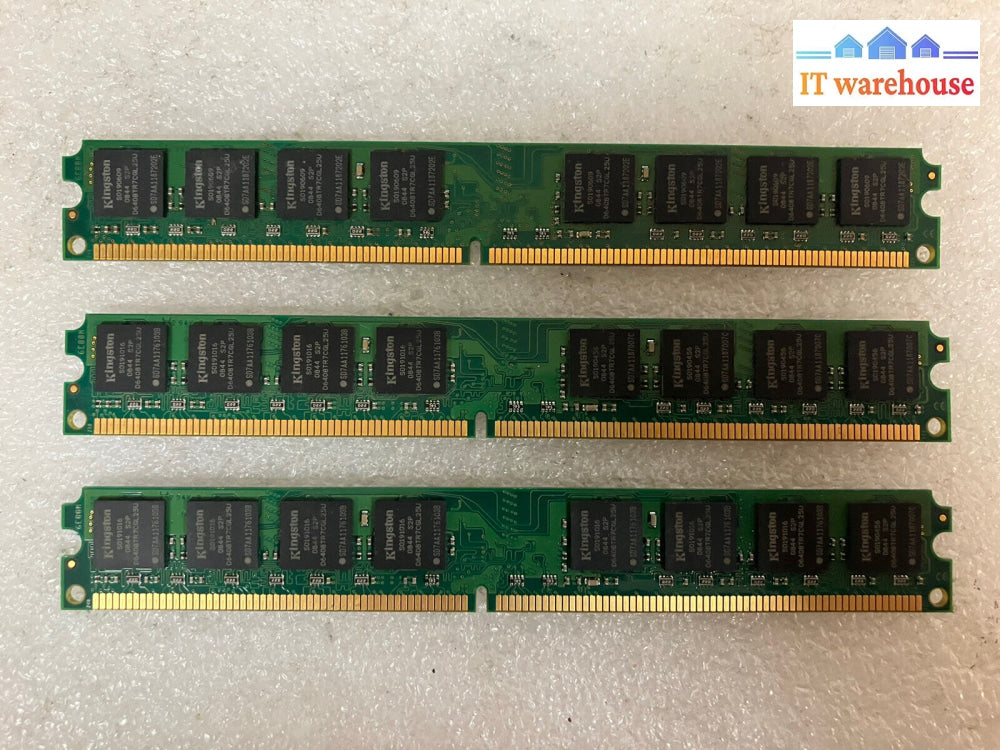 ~ (3X 1Gb) Kingston Kvr667D2N5K2/2G Pc2-5300 Ddr2-667 Slim Desktop Dimm Memory