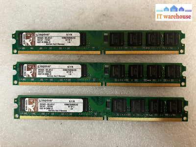 ~ (3X 1Gb) Kingston Kvr667D2N5K2/2G Pc2-5300 Ddr2-667 Slim Desktop Dimm Memory