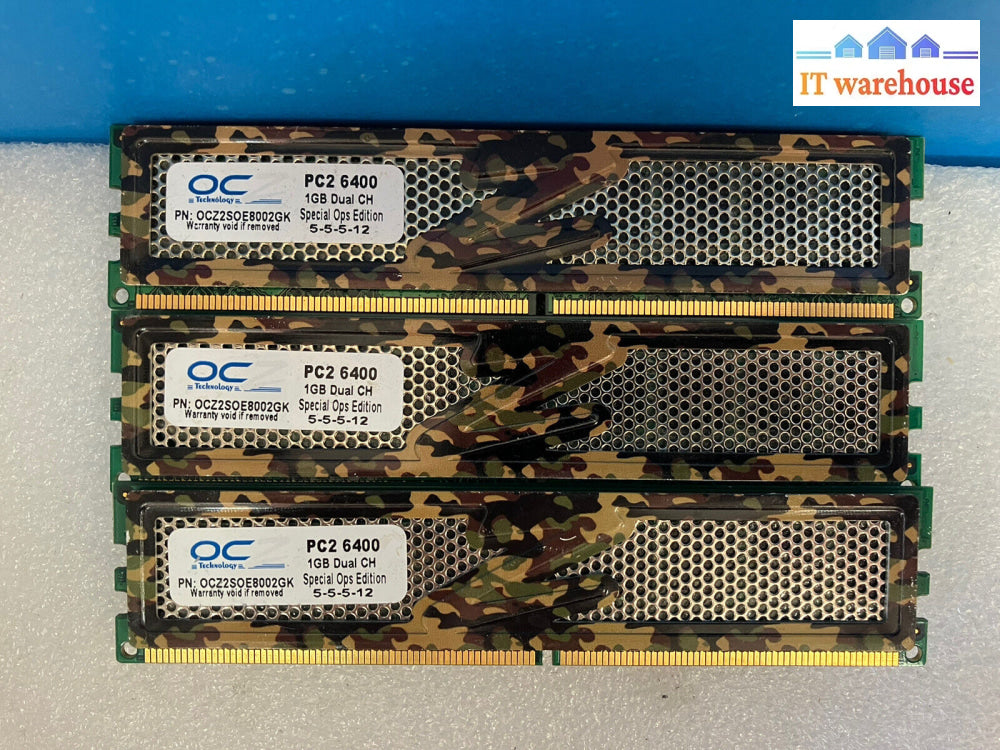 ~ (3X 1Gb) Ocz Special Edition Ddr2 Memory 1Gb Kit Pc2-6400 800Mhz Ocz2Soe8002Gk