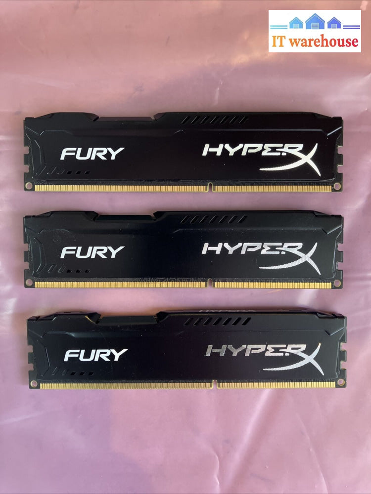 (3X 4Gb) Kingston Fury Hyperx Ddr3-1600 Pc3-12800 Memory 9905402 Hx316C10Fbk2 ~