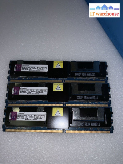 (3X 4Gb) Kingston 4Gb Pc2-5300F Ddr2 Ecc Fbdimm Ktd-Ws667/8G Server Ram