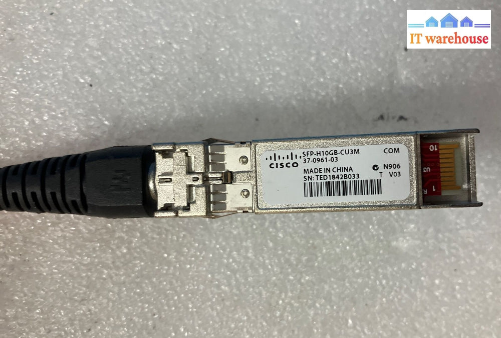 3X Cisco Sfp-H10Gb-Cu3M 3M 10Gb Sfp + Direct Attach Copper Twinax Cables ~