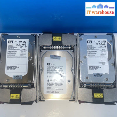 3X Hp 72.8Gb 15K Rpm 3.5 In. Ultra320 Scsi Server Hdd With 289042-001 Caddy