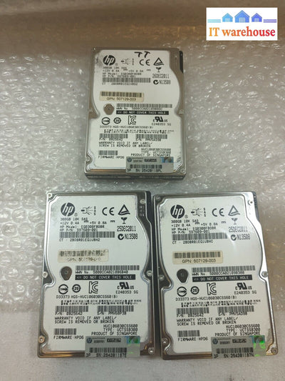 - 3X Hp Eg0300Fbdbr 300Gb 10K Sas 2.5’ Hard Drive 0B25642 597609-001 Tested