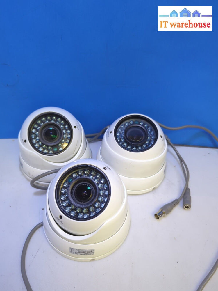 3X Icrealtime Icr-300H3W Ntsc Len 2.8-12Mm Indoor/Outdoor Ir Dome Camera -