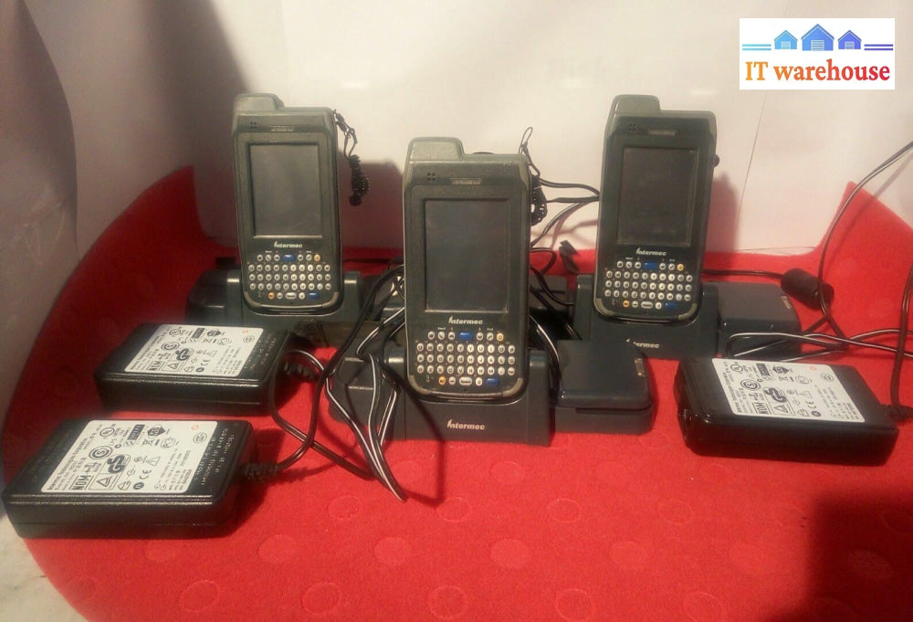 - 3X Intermec Cn4 Mobile Computer With Ad10 Charger And Extra Battery