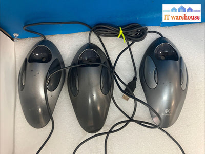 3X Logitech T-Bc21 810-000767 / 804377 Wired Usb Mouse *Tested (No Trackball) ~