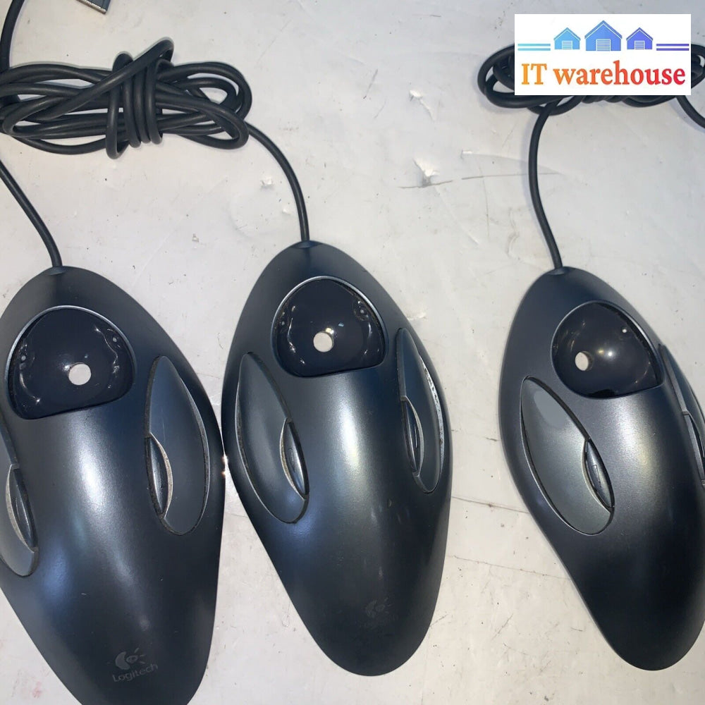 3X Logitech T-Bc21 810-000767 Optical Trackman Marble Usb Mouse (No Ball)