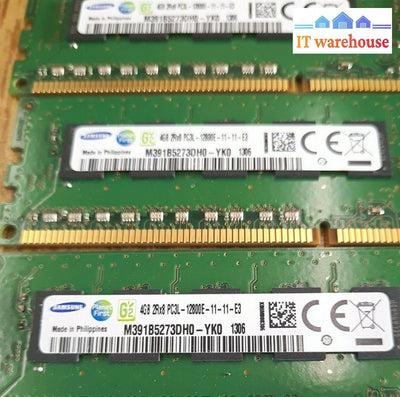 - 3X Samsung M391B5273Dh0-Yk0 4Gb Pc3L-12800E Ddr3-1600Mhz Ecc Server Memory