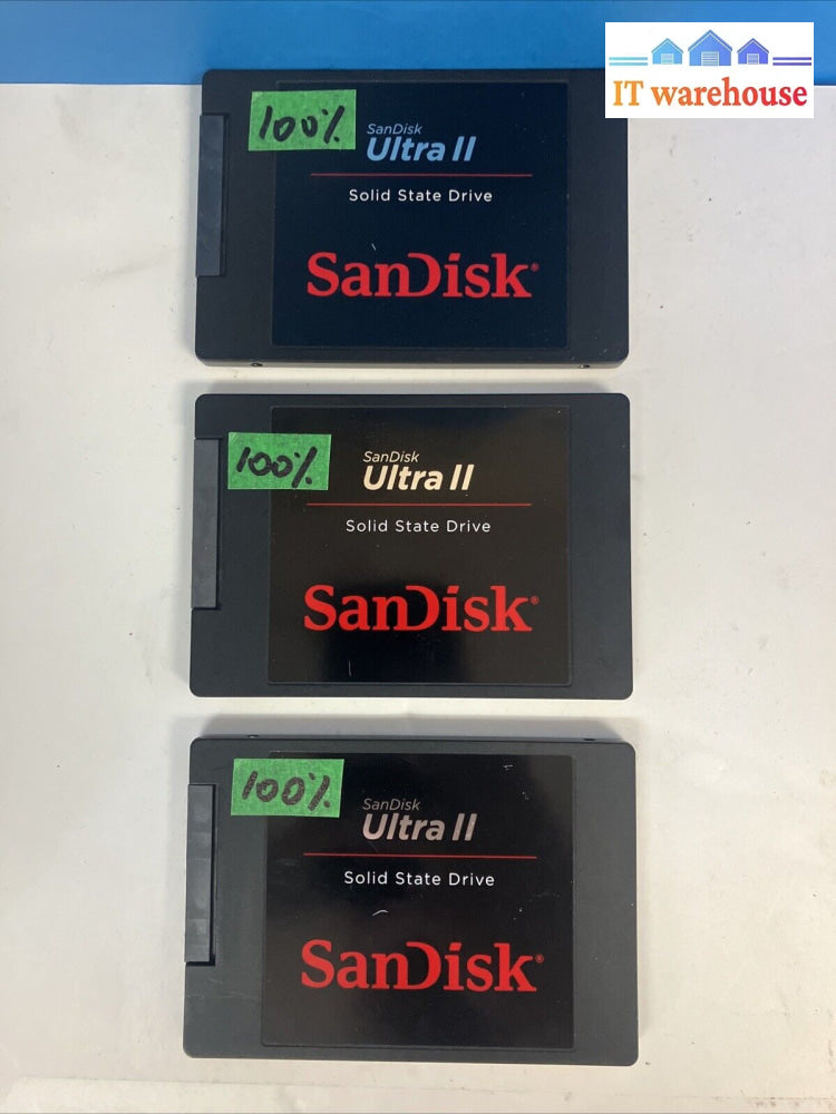 3X Sandisk Ultra Ii 960Gb Sata 2.5’ Sdssdhii-960G Solid State Drive Ssd Tested ~