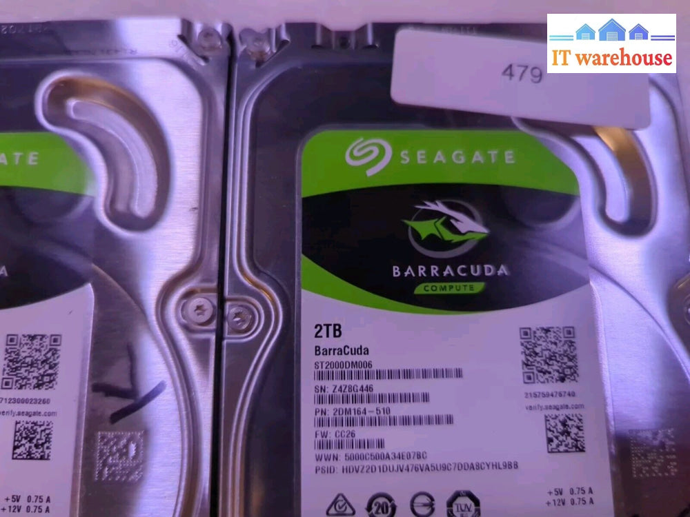 3X Seagate Barracuda 2Tb 3.5 Inch Sata Hard Drive Hdd St2000Dm006 Tested -