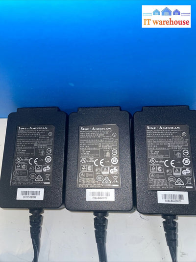 3X Sino-American Sa124C-12V Switching Adapter For Sonicwall 12V 1.5A 18W 2-Pin