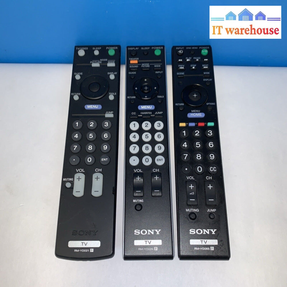 3X Sony Tv Remote Control