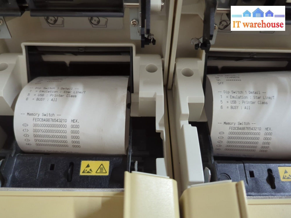 3X Star Tsp650 203Dpi Usb Pos Thermal Receipt Printer Tested (No Ac) -