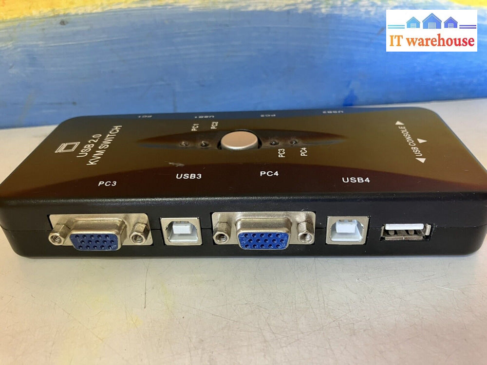 ~ 4-Port Usb 2.0 Kvm Switch Kvm-41Ua Switch Mouse/Keyboard/Vga Video Monitor