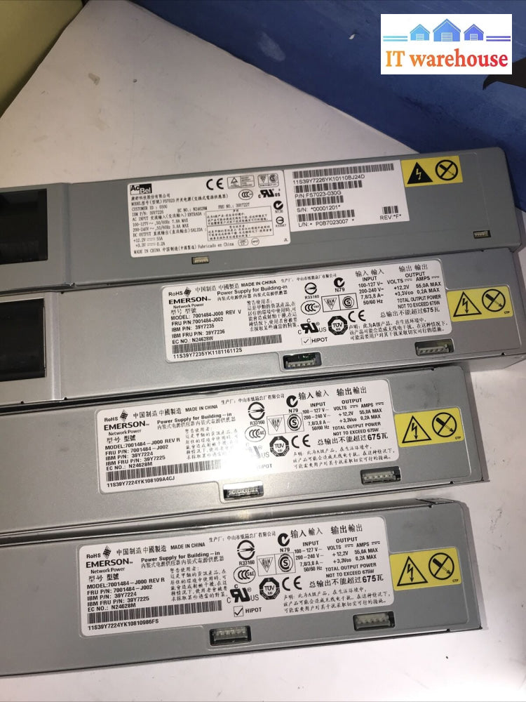 4 X Ibm X3550 X3650 M2/M3 Server 675W Redundant Psu 39Y7226/39Y7236/39Y7235