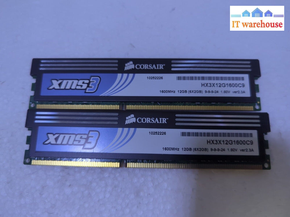 - 4Gb(2X 2Gb) Corsair Xms3 Hx3X12G1600C9 Ddr3 12800U 1600 Desktop Memory Ram