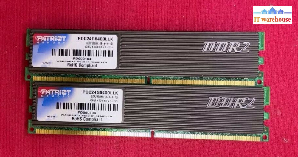 4Gb (2X 2Gb) Patriot Memory Pdc34G1333Llk Ddr3 1333Mhz Module