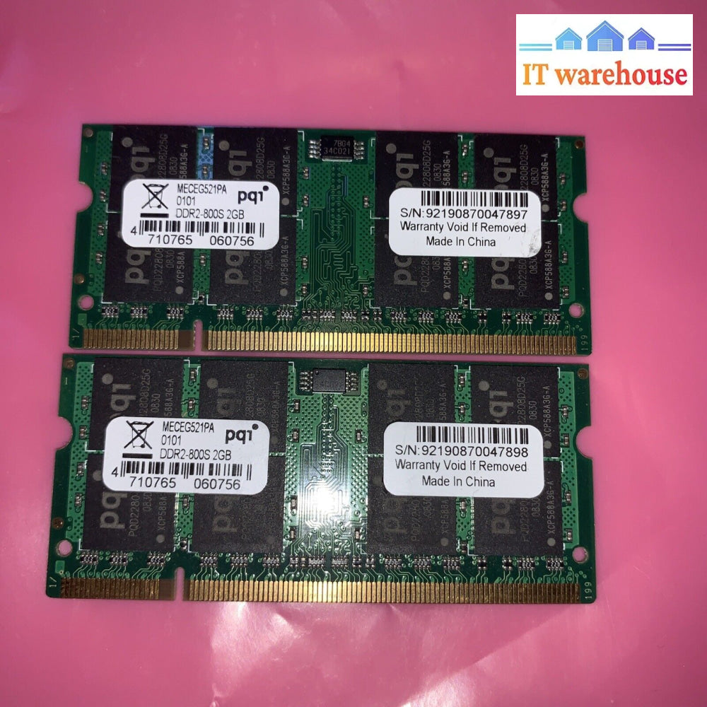 4Gb (2X2Gb) Meceg521Pa Genuine Laptop Ddr2 Memory Ddr2-800S