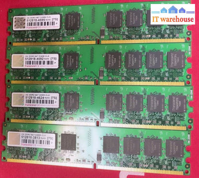 4Gb (2X2Gb) Transcend Ddr2 667Mhz 240 Pins Ram Memory (For Desktop)