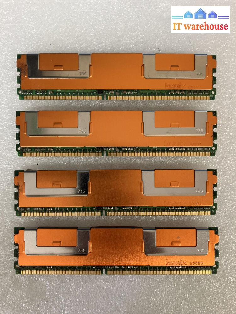 (4X 1Gb) Hynix Hymp512F72Cp8D Ab-C 2Rx8 Ddr2-667 Pc2-5300F-555-11 Ecc Dimm Ram ~